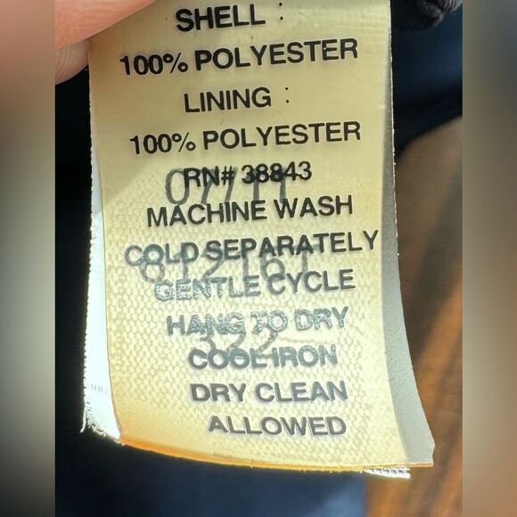 Ladies Tahari Trench Coat, Dark Blue Satin Portrait Collar Size Small Machine … - Picture 8 of 9